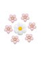 Renaissance 7-Piece Pink White Daisy Foil Balloon Set