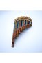 Natural Wood Pan Flute Aboriginal Pattern Handmade Harmonica Rhythm Musical Instrument Authentic Decor - 6