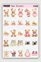 Cute Teddy Bear Baby Room Themed Sticker Set - 40 Sticker Stickers - 3