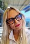 Women's Felicia Blue Light Protection Relaxing Cat Eye Model Display Glasses - 2