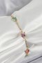 Brass Gold Color Mixed Color Butterfly Zircon Stone Women's Bracelet