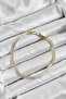 Brass Zircon Stone Thin Waterway Model Gold Color Women's Bracelet - 2