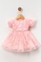 Baby Girl Dress Girls Kids Dress Birthday Party Wedding Dress Short Sleeve Lined Dress - 3