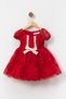 Baby Girl Girl Kid Birthday Party Wedding Dress Short Sleeve Ruched Lined Dress - 4