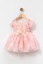 Baby Girl Girl Kid Birthday Party Wedding Dress Short Sleeve Ruched Lined Dress - 5