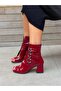 Ellas Bordo Rugan Buckle 5 cm Heel Sandals Summer Boots - 4