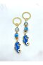 Blue Seahorse Stone Eye Metal Keychain, Metal Evil Eye Beaded Keychain Car Keychain - 5