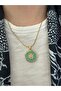 Oval Stone Sun Tarnish Free Stainless Steel Women's Necklace – Modern and Stylish Design - 5