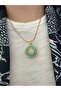 Oval Stone Sun Tarnish Free Stainless Steel Women's Necklace – Modern and Stylish Design - 3