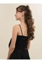 Girl's Shiny Fabric Slit Detailed Design Evening Dress - 3