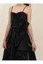 Girl's Shiny Fabric Slit Detailed Design Evening Dress - 5