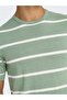 Onswyler Life Reg 14 Ss Striped Knit Men's Green Sweater - Os22032764 - 7