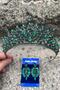 Catalina Green Bridal Henna Crown Special Occasion Accessory Women's Crown and Thin Shuttle Earring Set