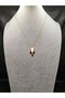 Gold Color Special Design Fatma Ana Hand Model Steel Necklace