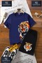 Children's “Tiger Firewood Claws“ Custom Printed Crew Neck T-Shirt - Shorts Set