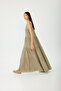 Beaded Strap Linen Dress - 4