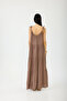 Beaded Strap Linen Dress - 3