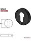 2 Pair of Euro Escutcheon Cover Key Rose (Antique Brass, Black) - 3