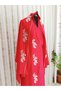 Medina Silk Embroidered Tied Prayer Dress+shawl, Silk Morning Gown, Dowry Prayer Dress & Morning Gown - 3