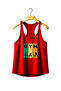 Fitness Gym Tank Top Sportsman Singlet Red Thin Straps (Gym)
