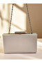 Sand Color Matte Skin Leather Women's Evening Dress Bag - 6