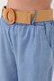 Women's Thin Fabric Belted Pants - 7