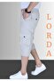 Stone Men's Slim Fit Capri Lycra Gabardine/Canvas Cargo Pocket Bermuda - 2