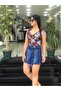 Floral Patterned Strappy Blouse - 2