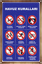 Pool Rules Sign Turkish Instruction 35X50Cm Pvc 3mm