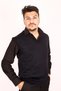 Men's Dad V-Neck Navy Blue Knitwear Sweater – Classic and Stylish - 3