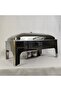 Rectangular Hydraulic Warming Dish, Stainless Steel Warming Dish with Clear Lid - 7
