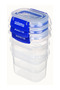 3-Piece Leak-Proof Rectangular Klip It Plus Food Storage Container - 4