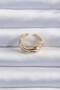 Brass Gold Color Crimped Adjustable Ring - Tj-Byk3291 - 2