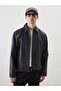 LCW Vision Standard Fit Shirt Collar Men's Leather Look Coat