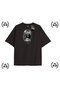 Y2K Wounded Face Printed Black T-Shirt