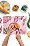 Glass Cutting Board Chopping Board Pink Strawberries Dowry Gift 35X25 cm - 2