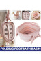 Foot Bath Tub Massager, With Massage Rollers and Rasp Foot File,For Home Foot Spa, Pink - 2