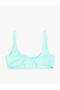 Sports U Neck Textured Bralet Bikini Top - 4