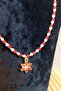 - Özlem 9422 8431 Handmade Lotus Flower Red Crystal Bead Necklace - 3