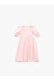 Midi Length Wrap Short Sleeve Off Shoulder Gipeli Dress - 2