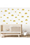 Cloud Shaped Wall Sticker Set in Various Sizes - 100 Pieces - 2