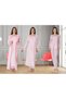 Women's Powder Long Sleeve Lace Maternity Nightgown Pajamas Set of 4