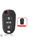 Peugeot 208 301 307 308 508 2008 3008 Partner Van Pattern Silicone Key Case Cover (Red-Black) - 7