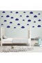 Cloud Shaped Wall Sticker Set in Various Sizes - 100 Pieces