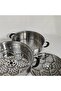 2 Tiers Stainless Steel Cookware Steamer Pot with Heat Resistive Handles Multifunction Large Cooking - 4