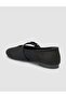 Saros Suede Look Buckle Detailed Black Women's Ballerinas - 5