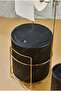 Luxury Gold Bathroom Toilet Paper Holder Dustbin Toilet Brush Set of 3 6 Liter Stainless Wire Plastic - 2
