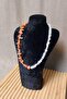 - Özlem 9422 6333 Handmade Tooth Coral Stone and Baroque Pearl Necklace - 2