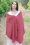 Handwoven 100% Silk Handwoven Shawl 65 X 190 cm - Claret Red
