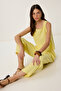 Sleeveless Blouse Pants Set Yellow Lmc0058